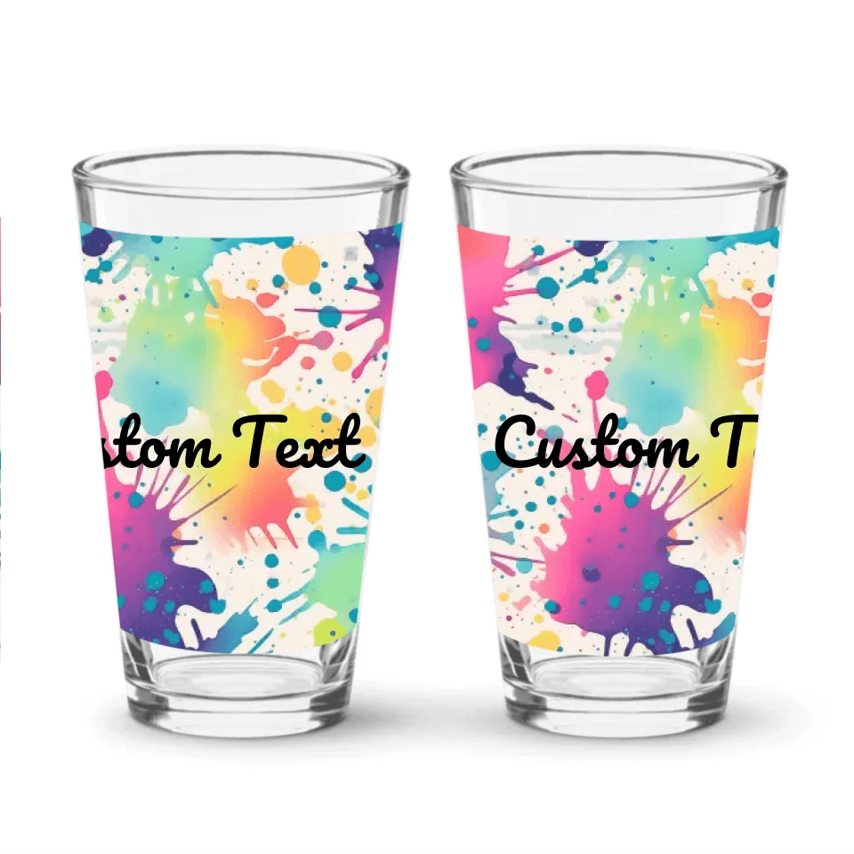 Custom Paint Splashes Glassware - ARTFULANE