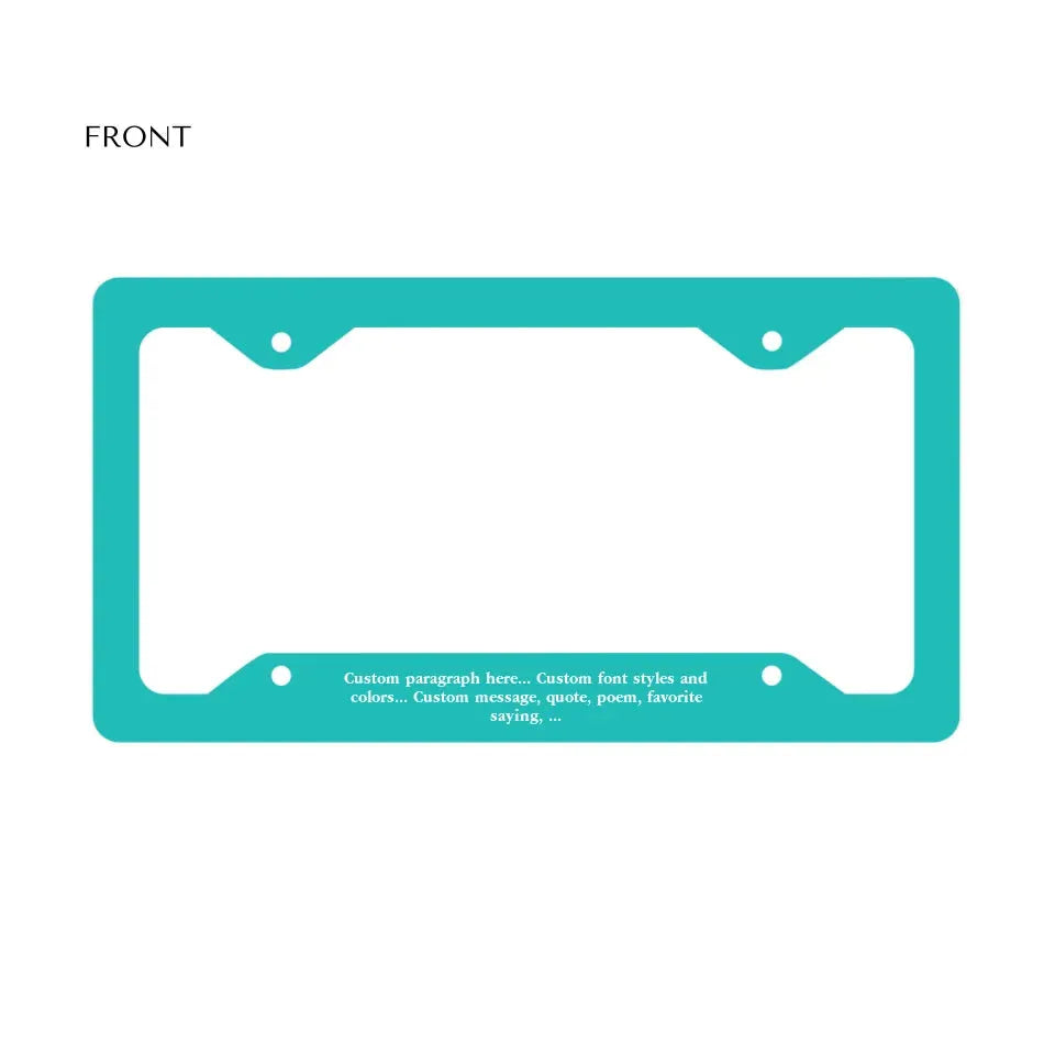 LICENSE PLATE FRAME METAL Front