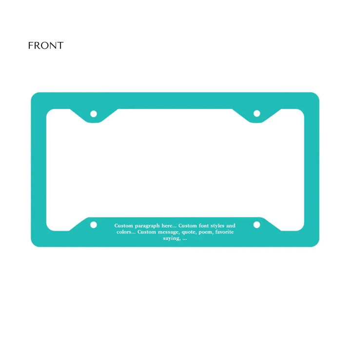 LICENSE PLATE FRAME METAL Front