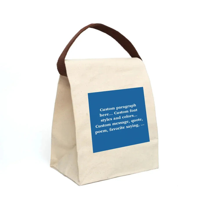 CANVAS LUNCH BAG Front left