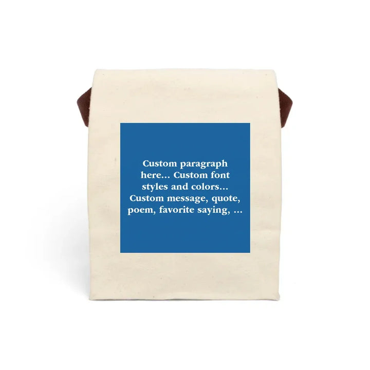 CANVAS LUNCH BAG FRONT