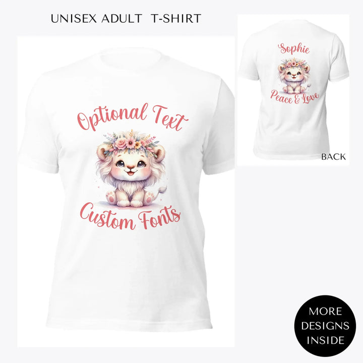 pastel-boho-lions-custom-women-unisex-adult-t-shirt-artfulane