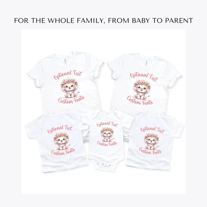 pastel-boho-lions-custom-t-shirts-adult-youth-toddler-baby-sizes-artfulane
