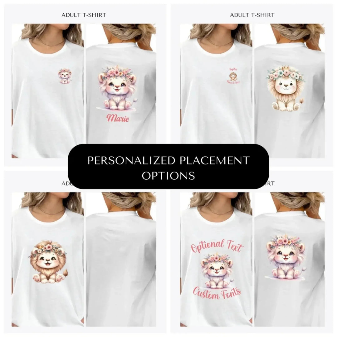 pastel-boho-lions-custom-adult-t-shirt-design-placement-front-back-pocket-artfulane