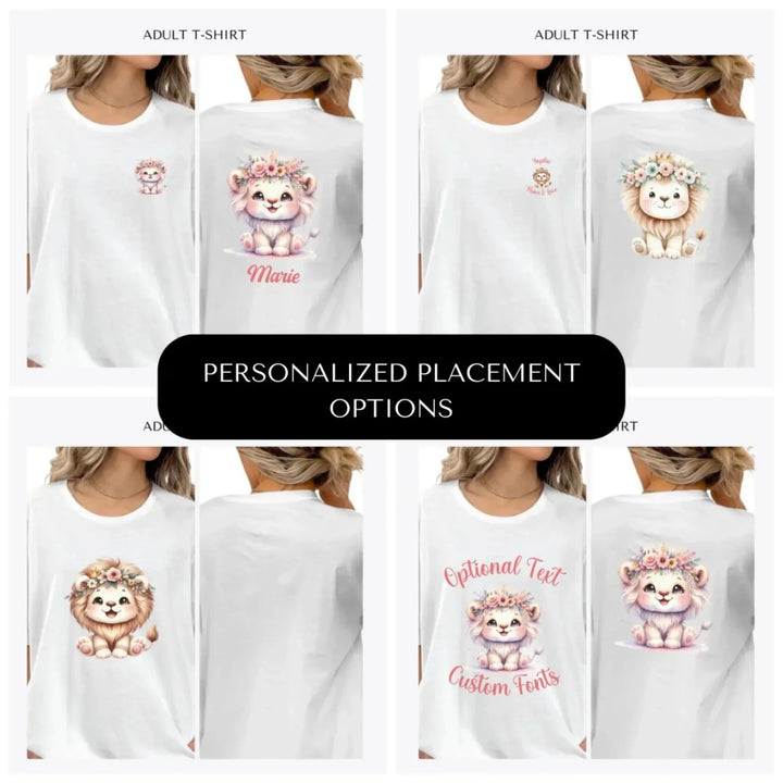 pastel-boho-lions-custom-adult-t-shirt-design-placement-front-back-pocket-artfulane