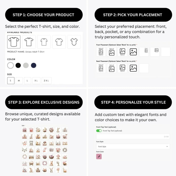 how-to-design-custom-Pastel-Pink-Easter-t-shirt-personalization-options-artfulane