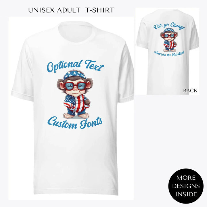 Patriotic-Cute-Animals-custom-men-unisex-adult-t-shirt-artfulane