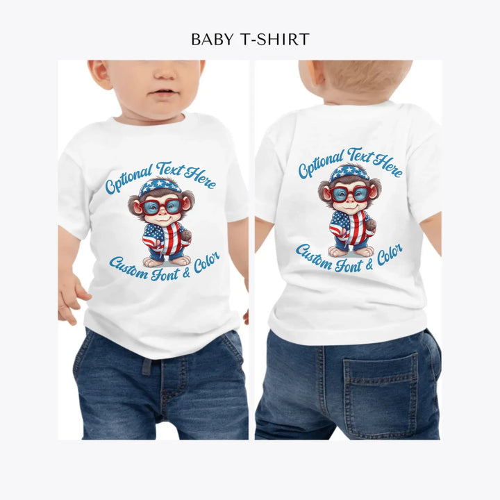 Patriotic-Cute-Animals-personalized-baby-t-shirt-artfulane