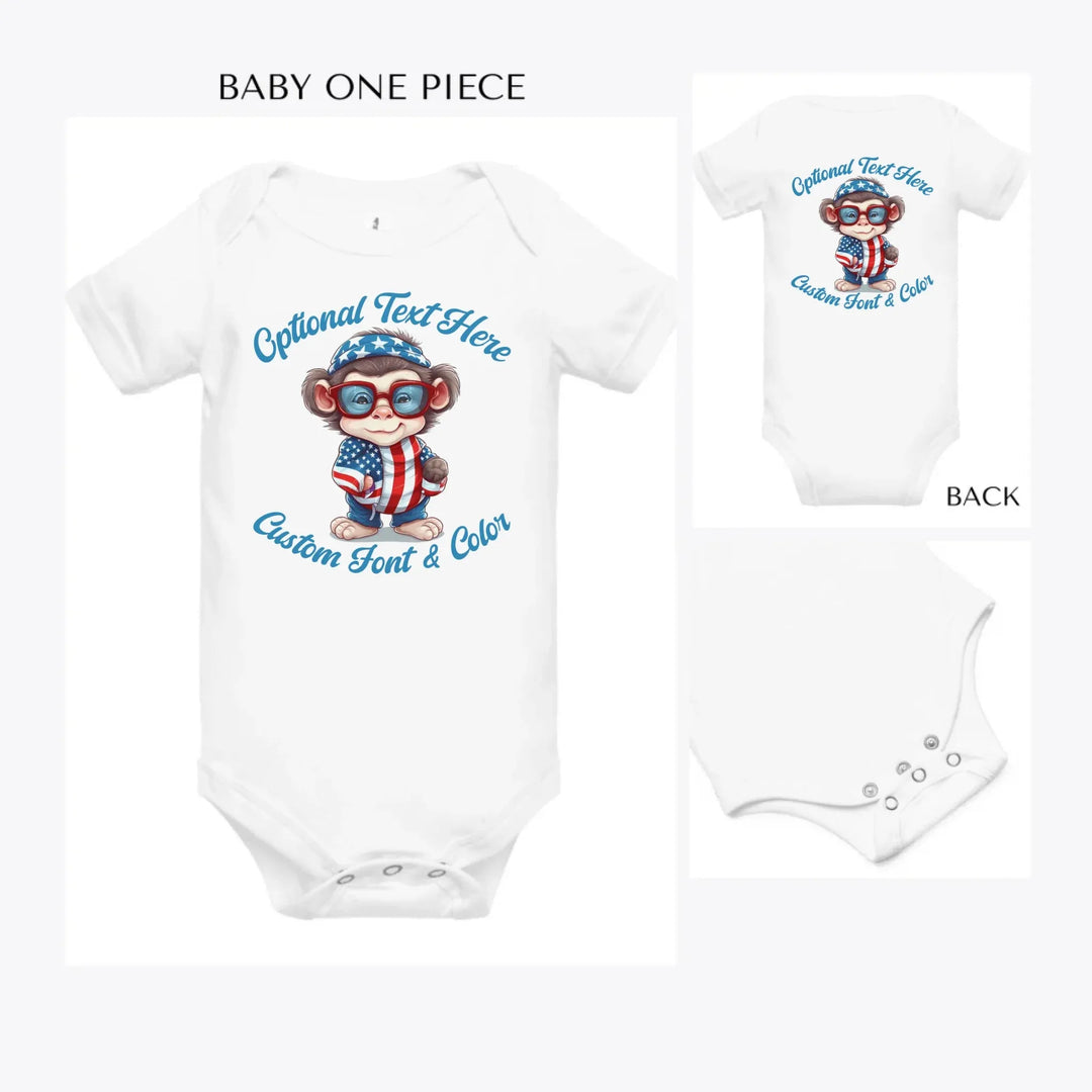 Patriotic-Cute-Animals-custom-baby-onesie-artfulane