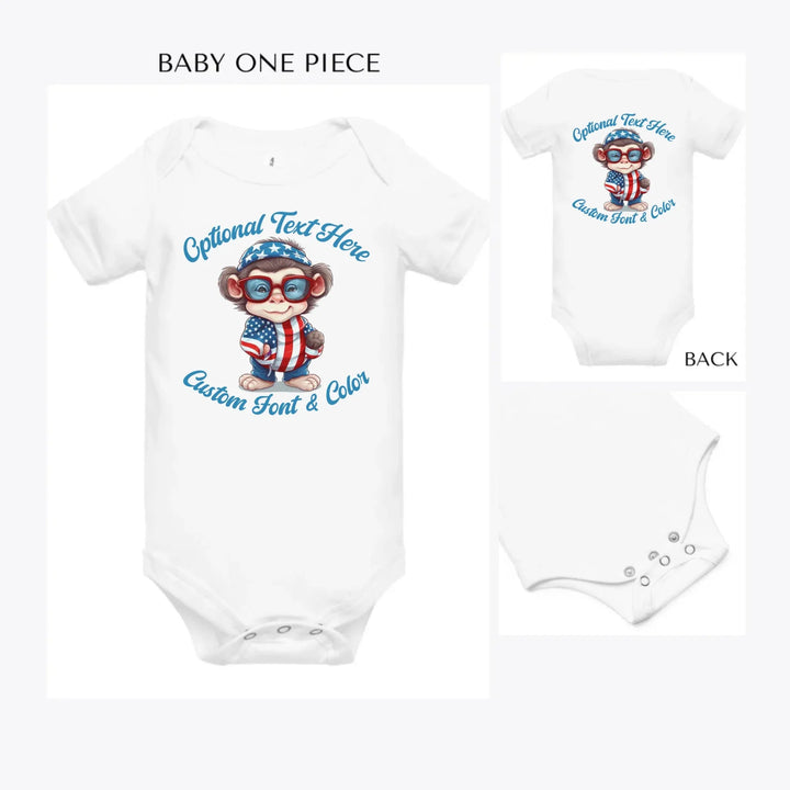 Patriotic-Cute-Animals-custom-baby-onesie-artfulane