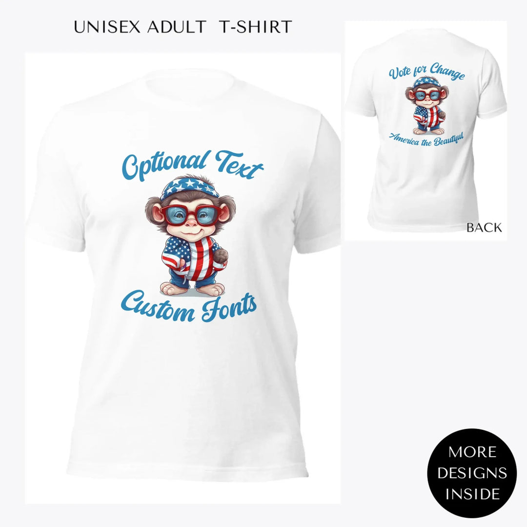 Patriotic-Cute-Animals-custom-women-unisex-adult-t-shirt-artfulane