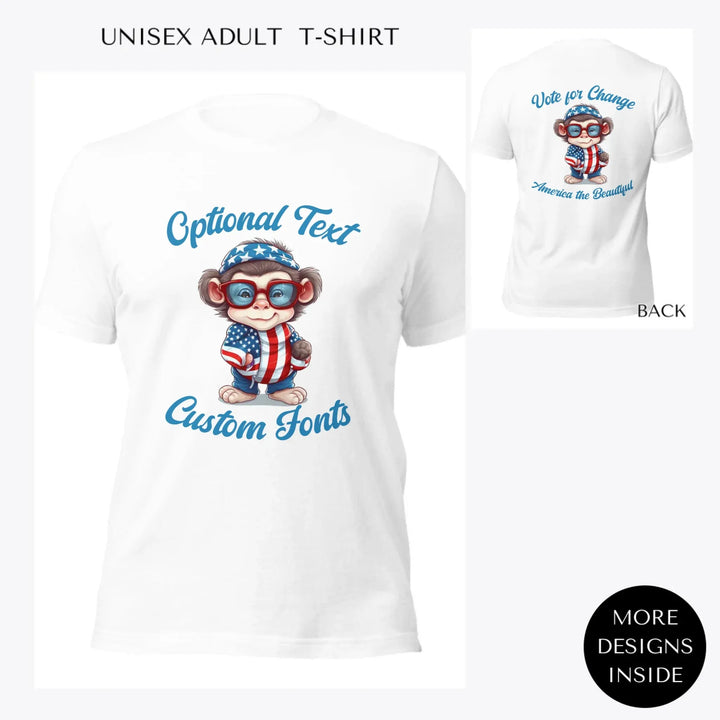 Patriotic-Cute-Animals-custom-women-unisex-adult-t-shirt-artfulane