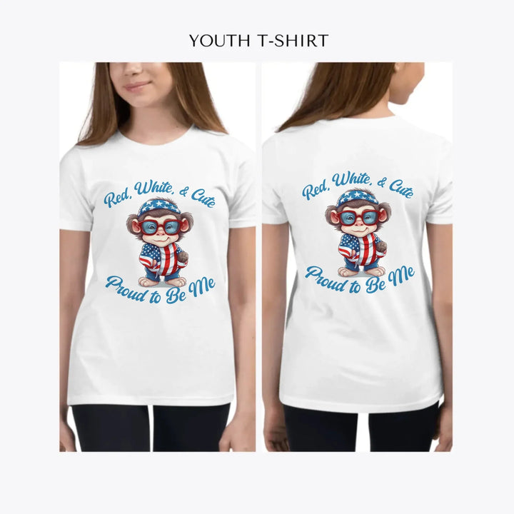 Patriotic-Cute-Animals-custom-youth-girl-t-shirt-artfulane