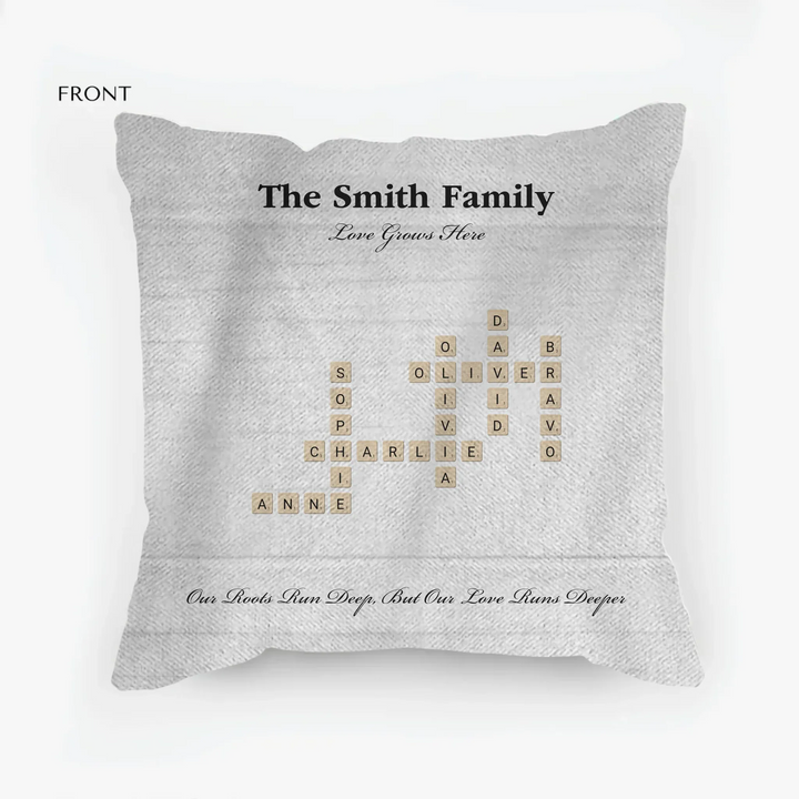 Custom Pillows | Family Word Tile - ART-PIL396