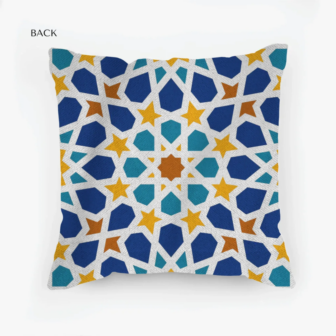 woven pillow back