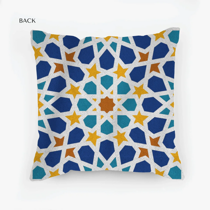 woven pillow back