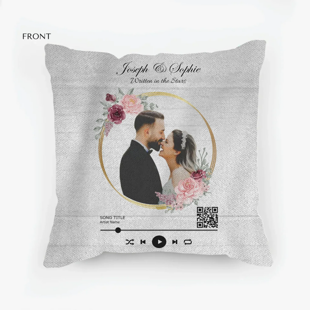 Custom Pillows | Song QR Code & Photo - ART-PIL550.2