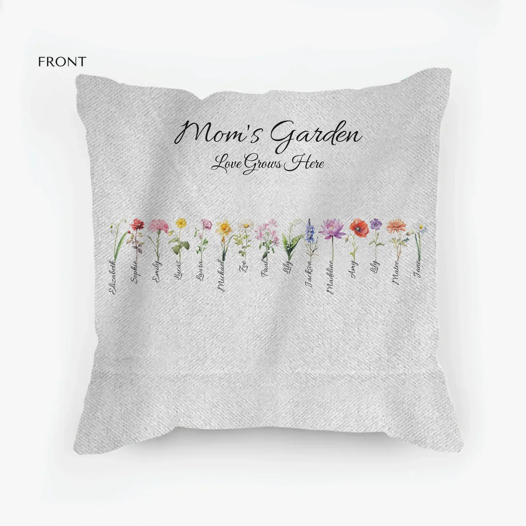 Custom Pillows | Watercolor Birth Moth Flowers - ART-PIL551