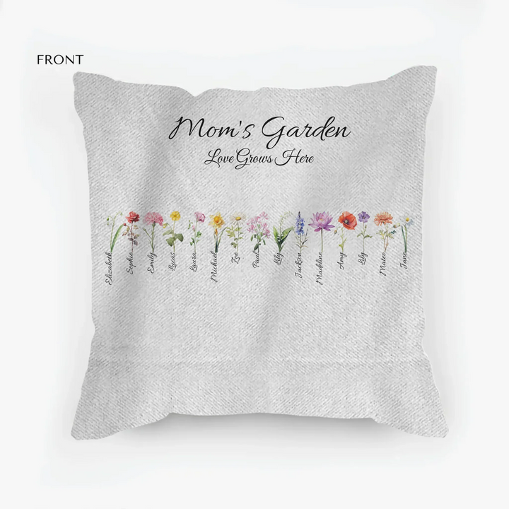 Custom Pillows | Watercolor Birth Moth Flowers - ART-PIL551