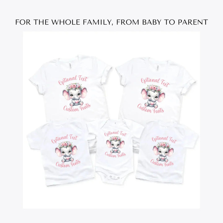 pink-nursery-elephant-custom-t-shirts-adult-youth-toddler-baby-sizes-artfulane