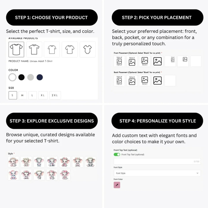 how-to-design-custom-pink-nursery-elephant-t-shirt-personalization-options-artfulane