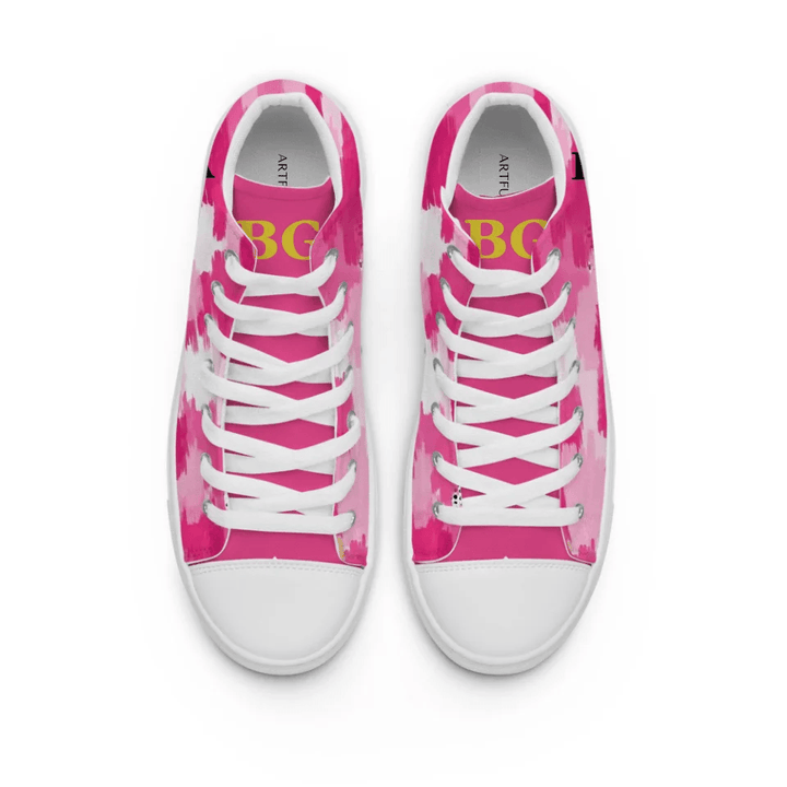Custom Pink Brushstrokes Shoes - ARTFULANE