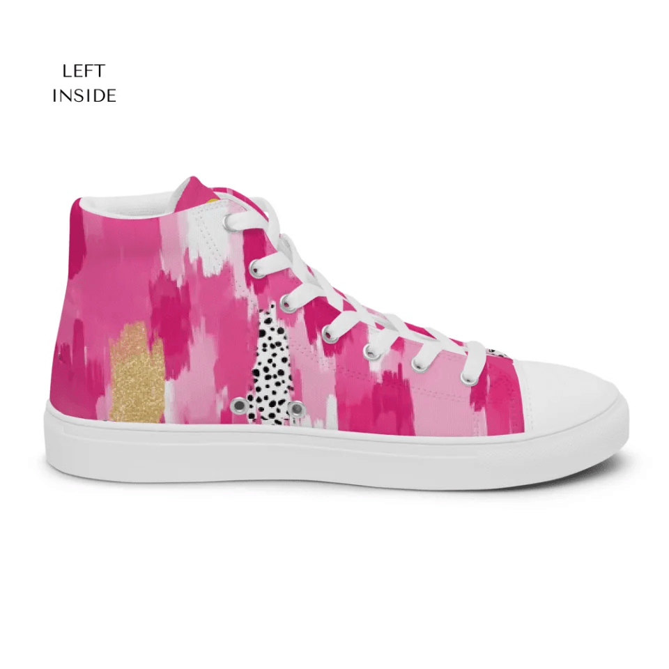 Custom Pink Brushstrokes Shoes - ARTFULANE