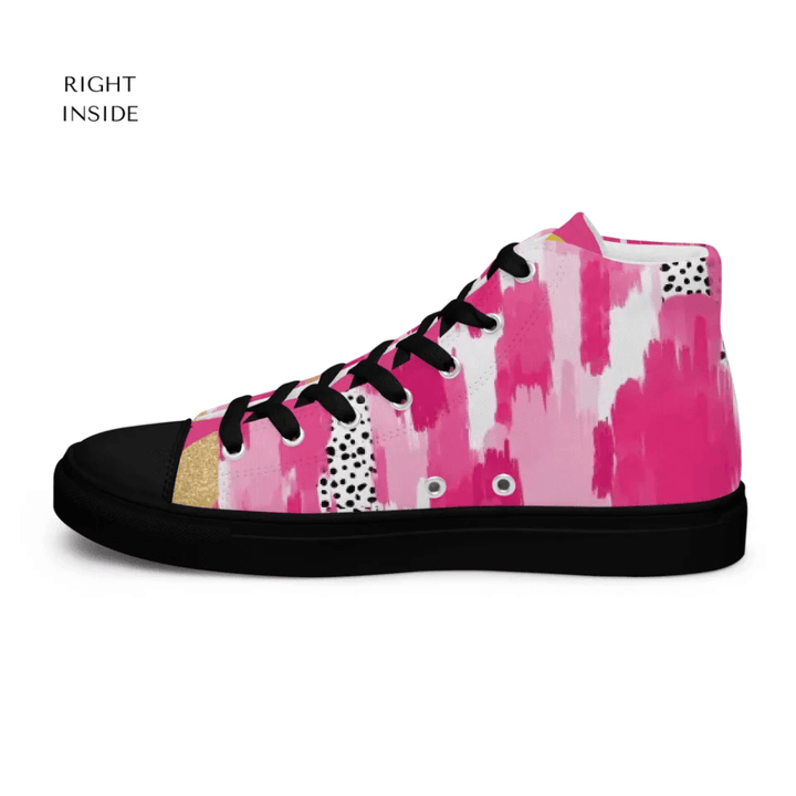 Custom Pink Brushstrokes Shoes - ARTFULANE