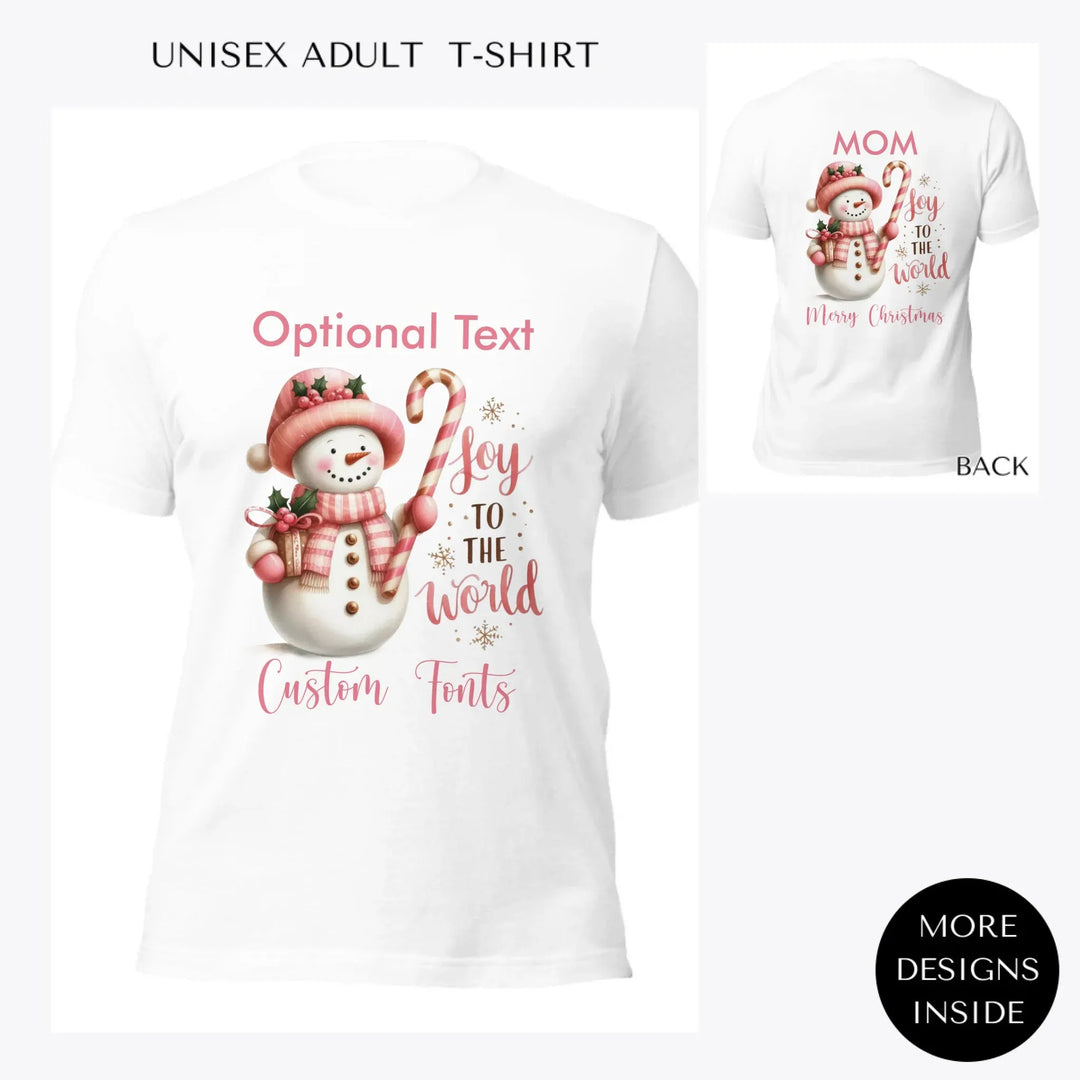 Pink-Christmas-custom-women-unisex-adult-t-shirt-artfulane