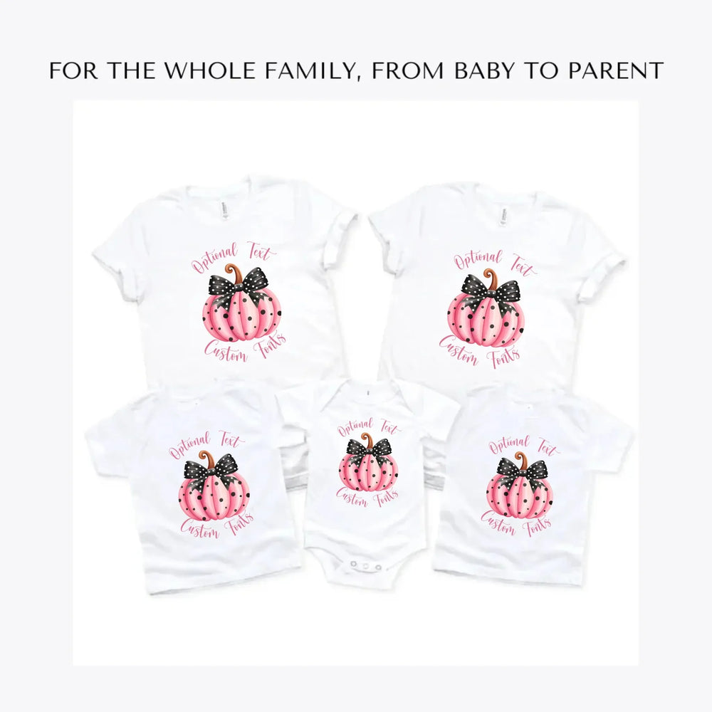 Pink-Halloween-Coquette-Bow-custom-t-shirts-adult-youth-toddler-baby-sizes-artfulane