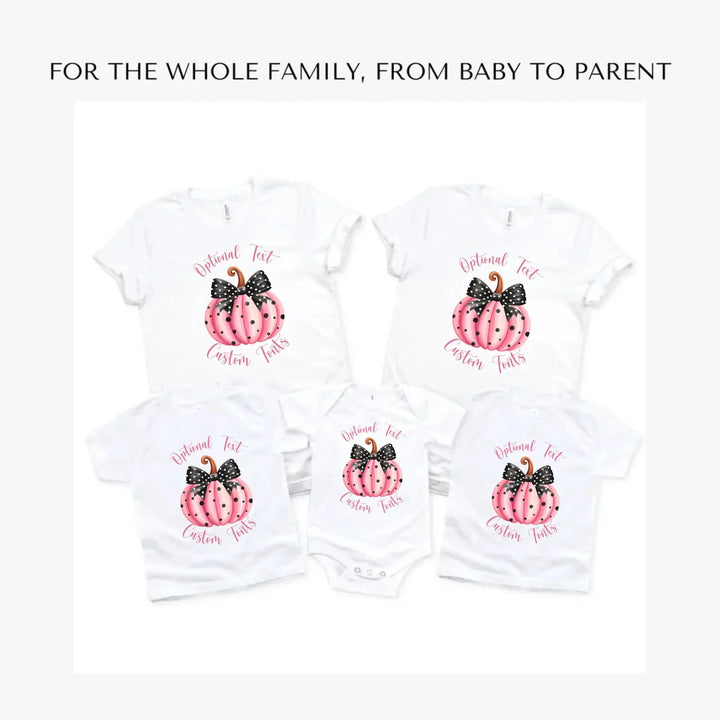 Pink-Halloween-Coquette-Bow-custom-t-shirts-adult-youth-toddler-baby-sizes-artfulane