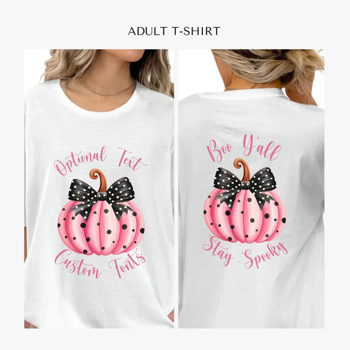 Pink-Halloween-Coquette-Bow-personalized-women-unisex-adult-t-shirt-artfulane