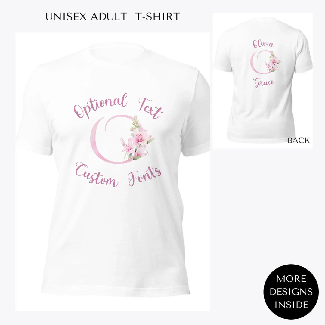 Pink-Lily-Initial-custom-women-unisex-adult-t-shirt-artfulane