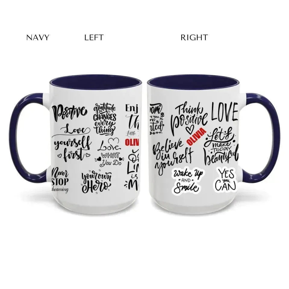 Custom Positive Mindset Motivational Mug - ARTFULANE