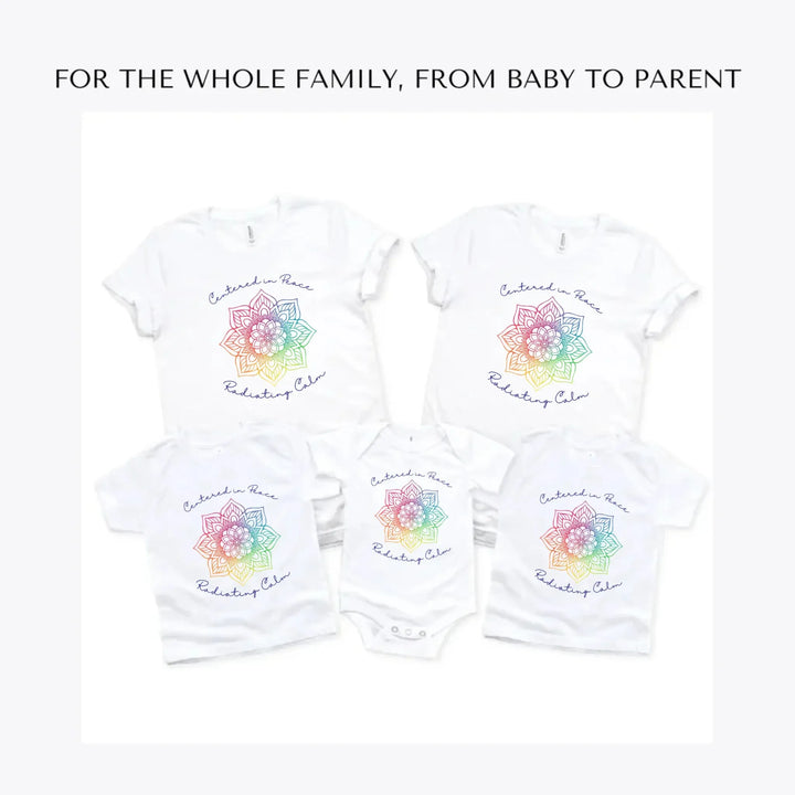 Rainbow-and-Gold-Mandala-custom-t-shirts-adult-youth-toddler-baby-sizes-artfulane