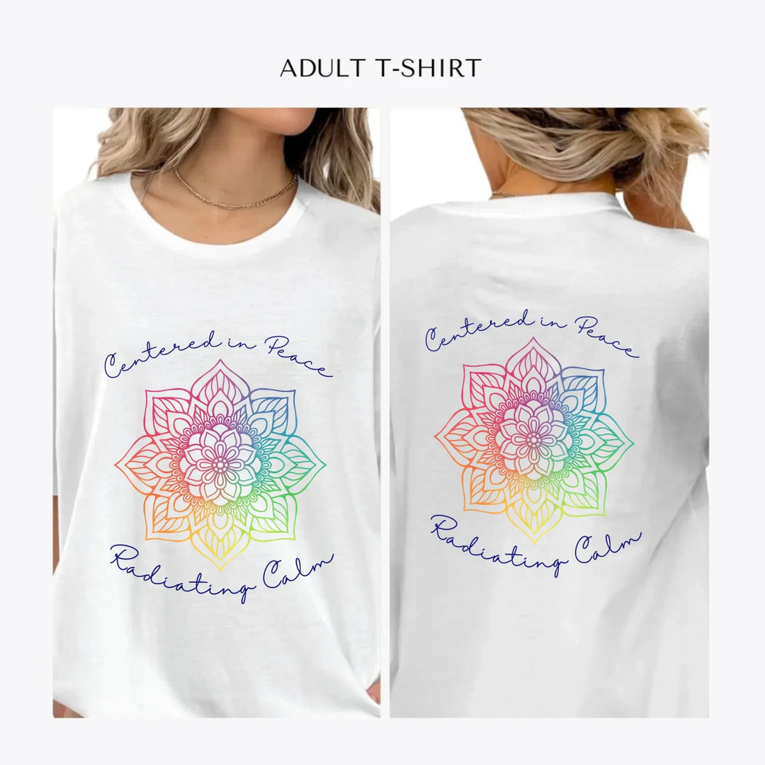 Rainbow-and-Gold-Mandala-personalized-women-unisex-adult-t-shirt-artfulane