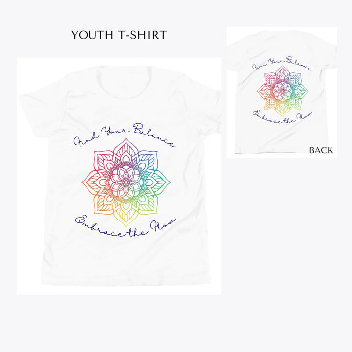 Rainbow-and-Gold-Mandala-custom-youth-t-shirt-artfulane