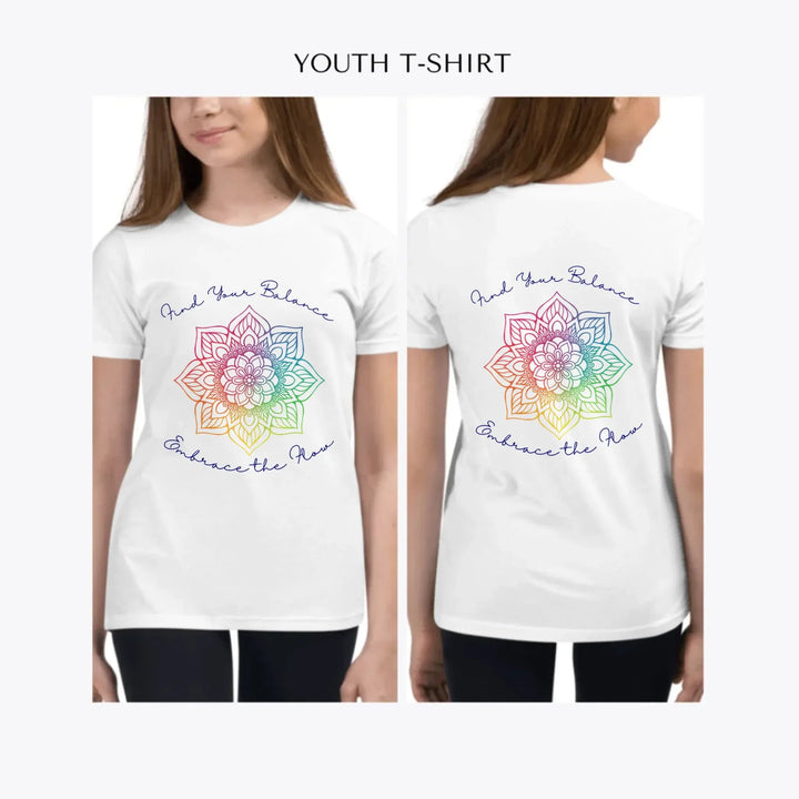 Rainbow-and-Gold-Mandala-custom-youth-girl-t-shirt-artfulane