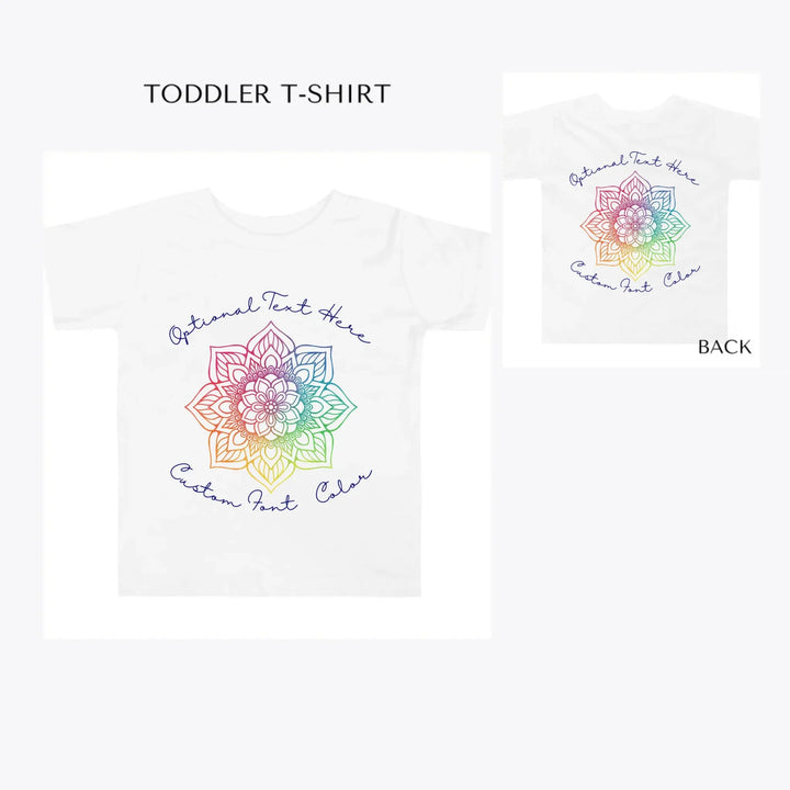 Rainbow-and-Gold-Mandala-toddler-custom-t-shirt-artfulane