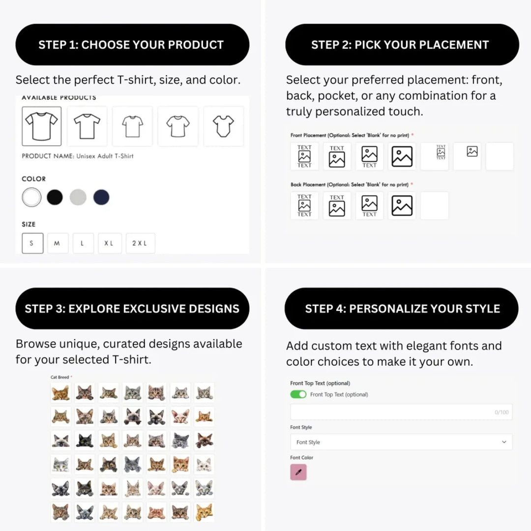 how-to-design-custom-Realistic-Cat-Breed-Peeking-t-shirt-personalization-options-artfulane