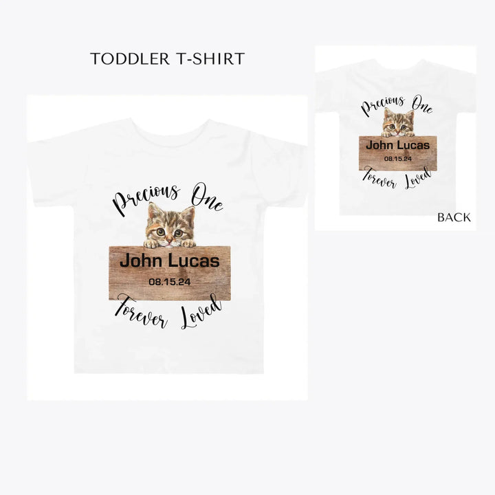 Realistic-Cat-Breed-Peeking-toddler-custom-t-shirt-artfulane