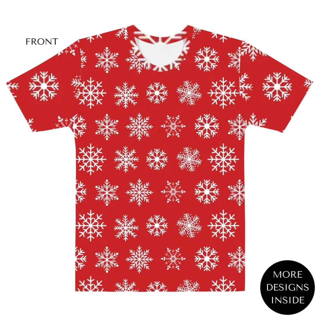 Custom Red Christmas T-Shirt - ARTFULANE