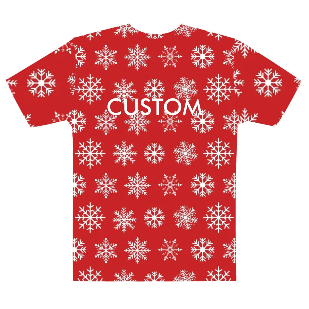 Custom Red Christmas T-Shirt - ARTFULANE