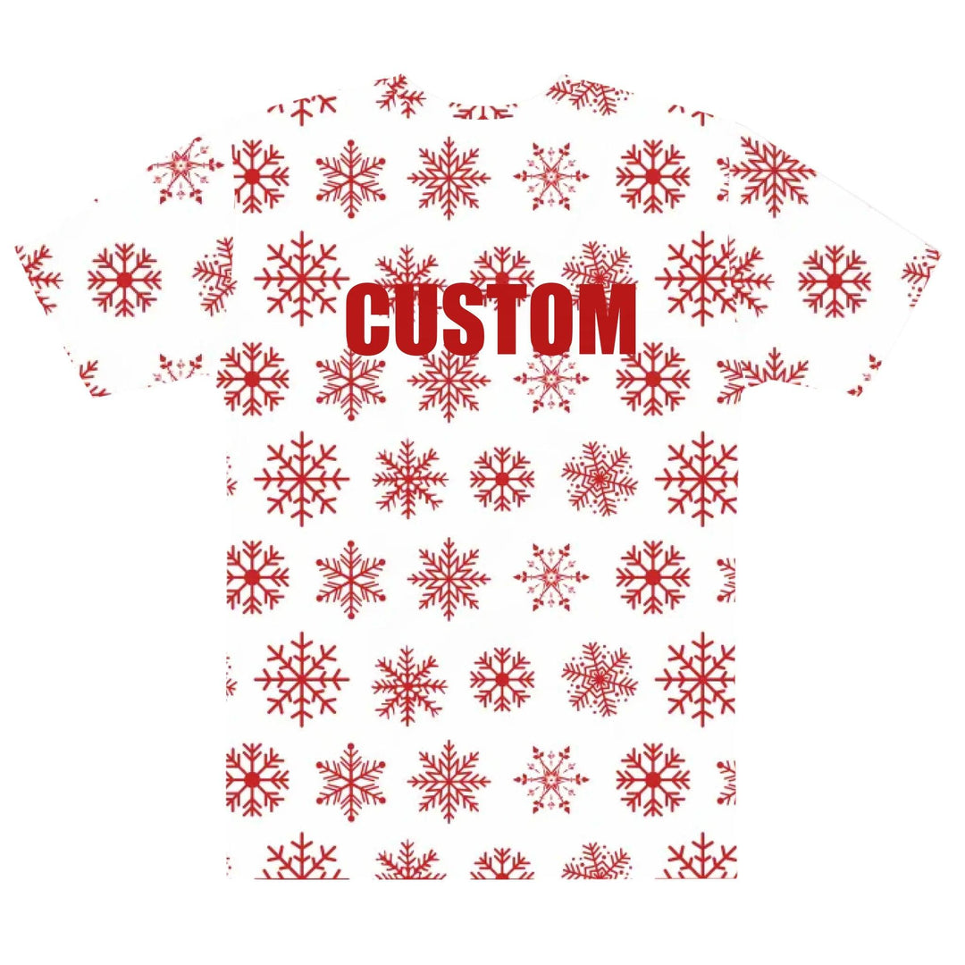 Custom Red Christmas T-Shirt - ARTFULANE