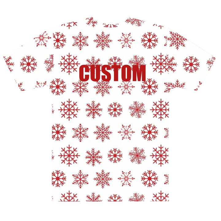 Custom Red Christmas T-Shirt - ARTFULANE