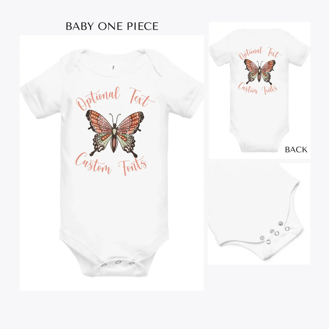Retro-Groovy-Butterflies-custom-baby-onesie-artfulane