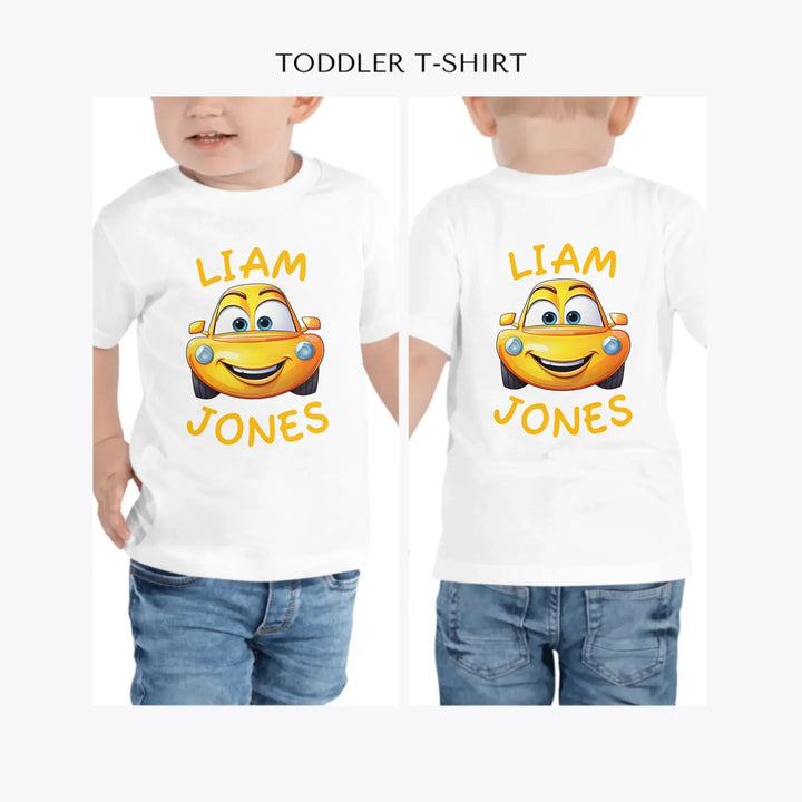 Smiling-Cars-personalized-toddler-t-shirt-artfulane