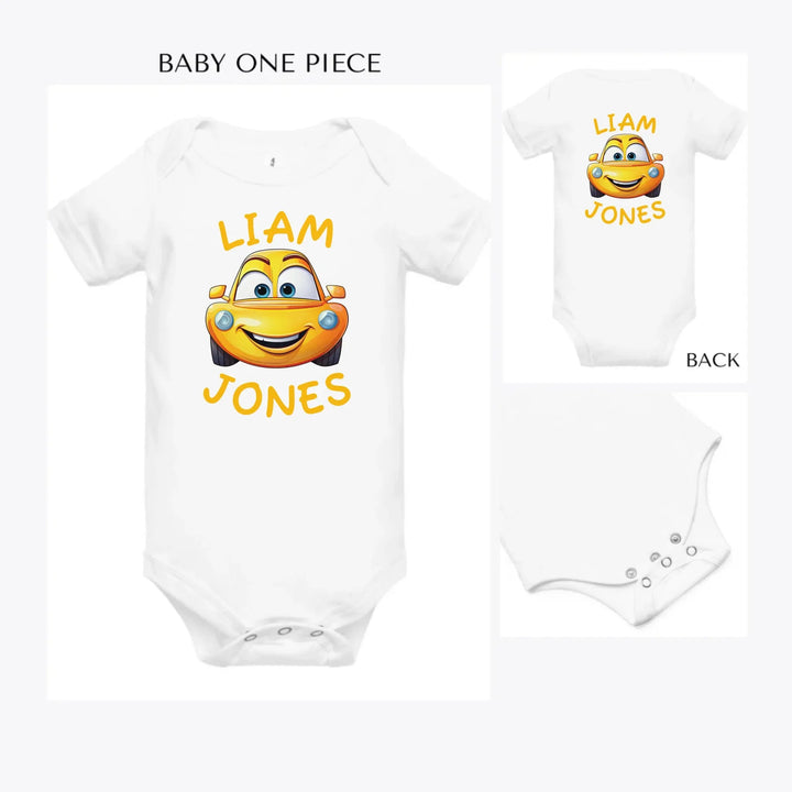 Smiling-Cars-custom-baby-onesie-artfulane