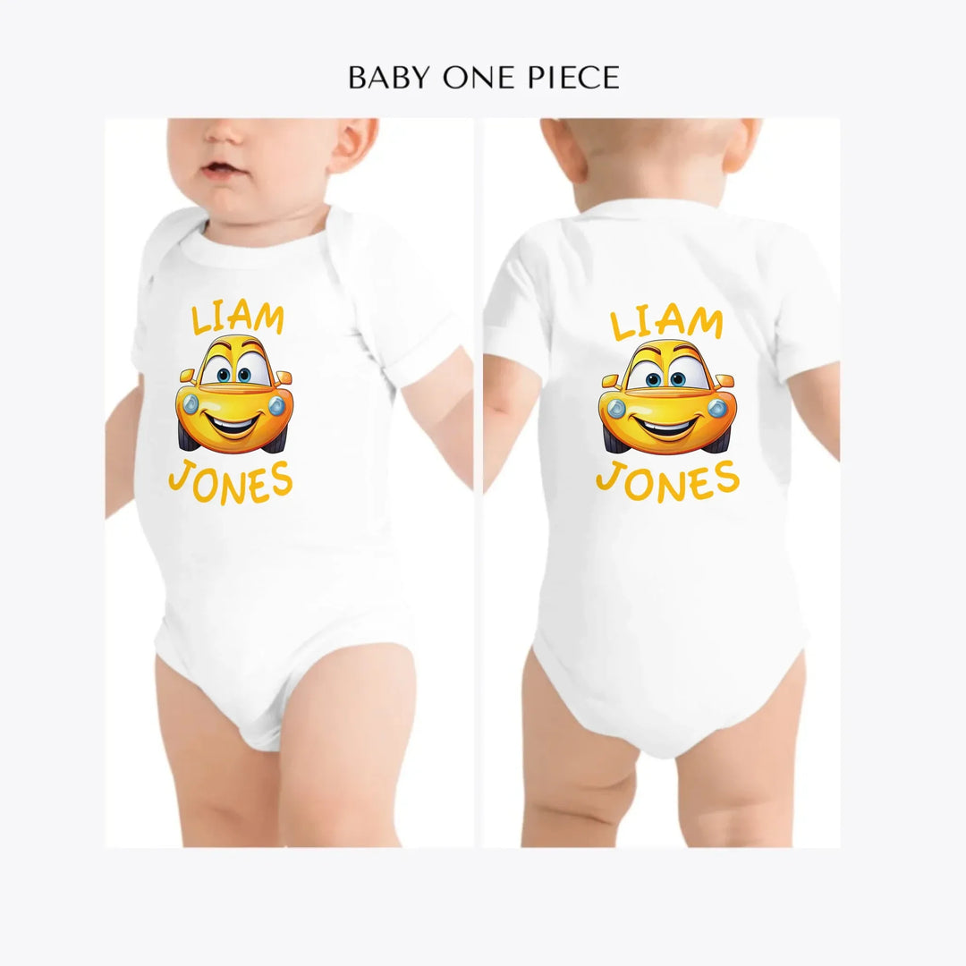 Smiling-Cars-custom-baby-one-piece-artfulane