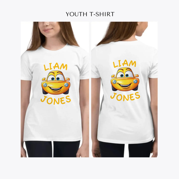 Smiling-Cars-custom-youth-girl-t-shirt-artfulane